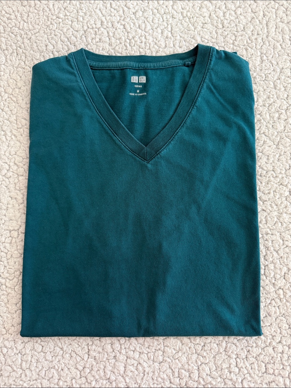 Uniqlo 100% Supima Cotton V-Neck T-Shirt